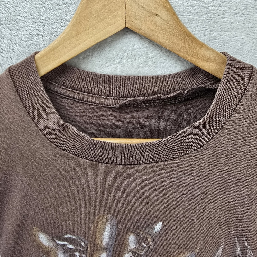 Vintage Eight Play Shirt Mens XL Brown 8 Ball Grunge Skater Cholo Pool Y2K 90s - Picture 4 of 7